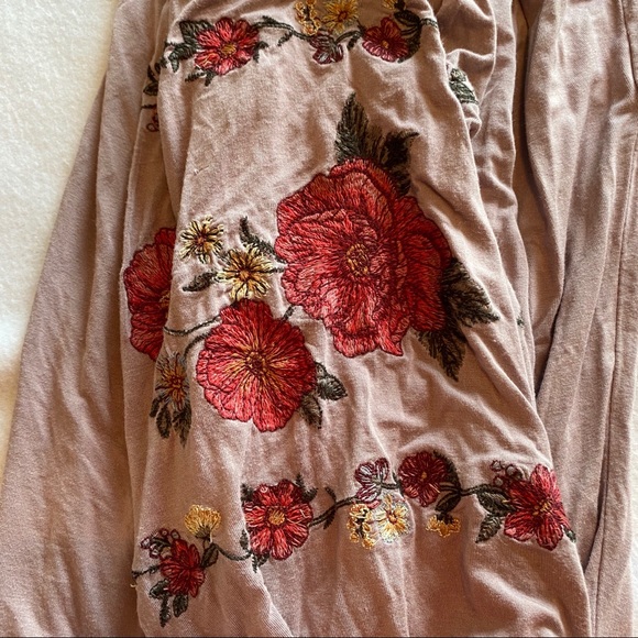 AE Floral Embroidered Off-the-Shoulder Top - Picture 6 of 6